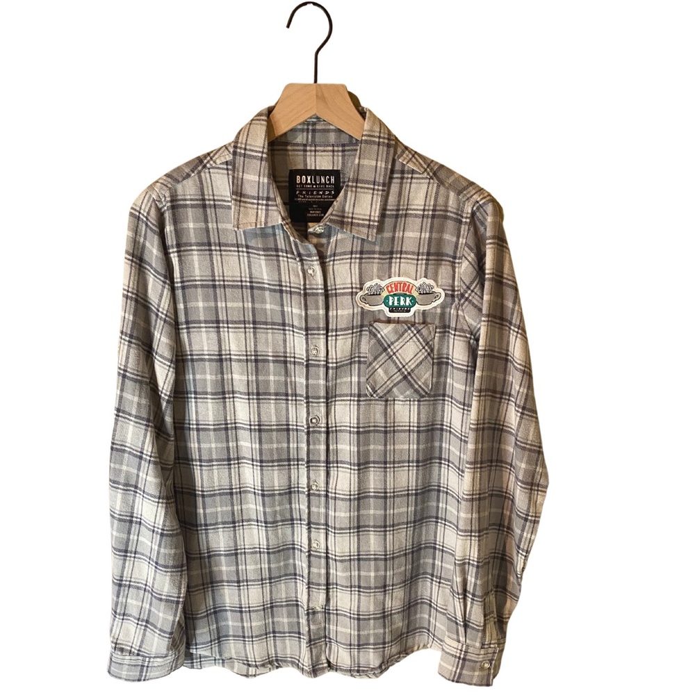 Friends Boxlunch Central Perk Flannel Over-sized Button Down